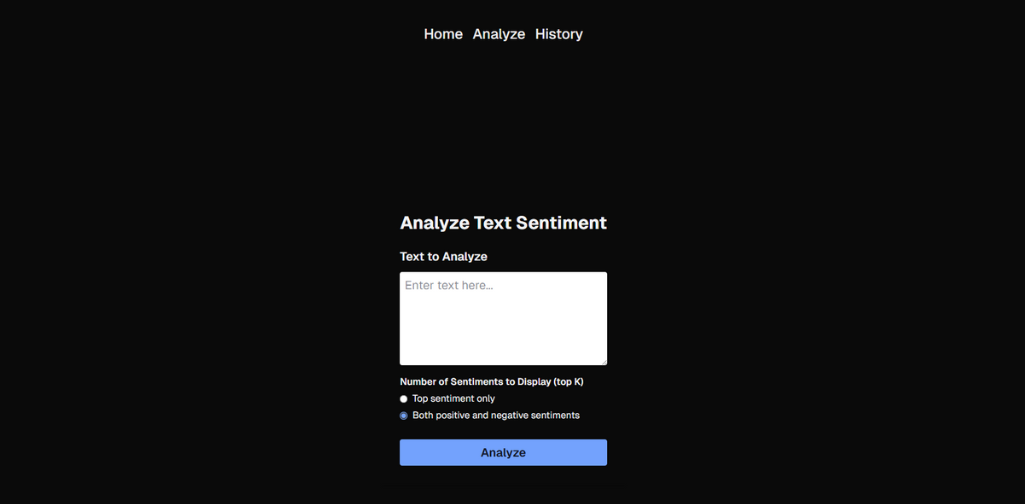 Sentiment Analysis App